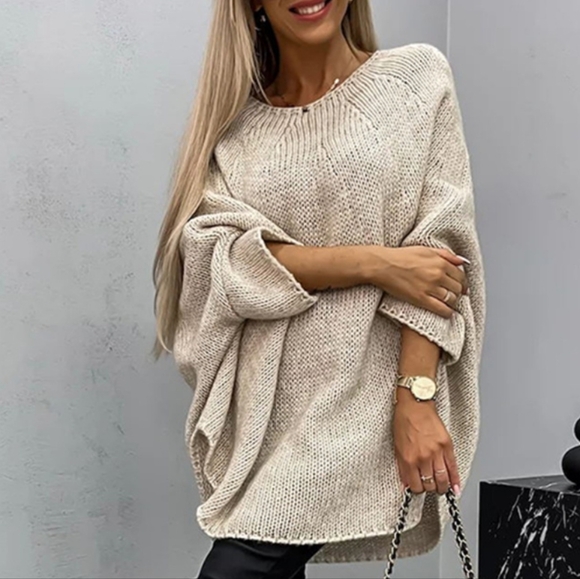 Aspen Batwing Knit Sweater - Khaki - Picture 3 of 6